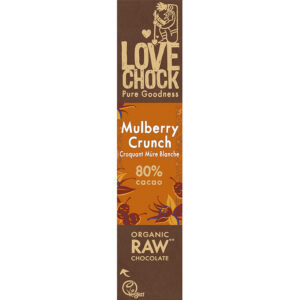 Raw chocolate with dates and mulberries 40g Mahe LOVECHOK tooršokolaadi batoon datlite ja mooruspuumarjadega 40 g